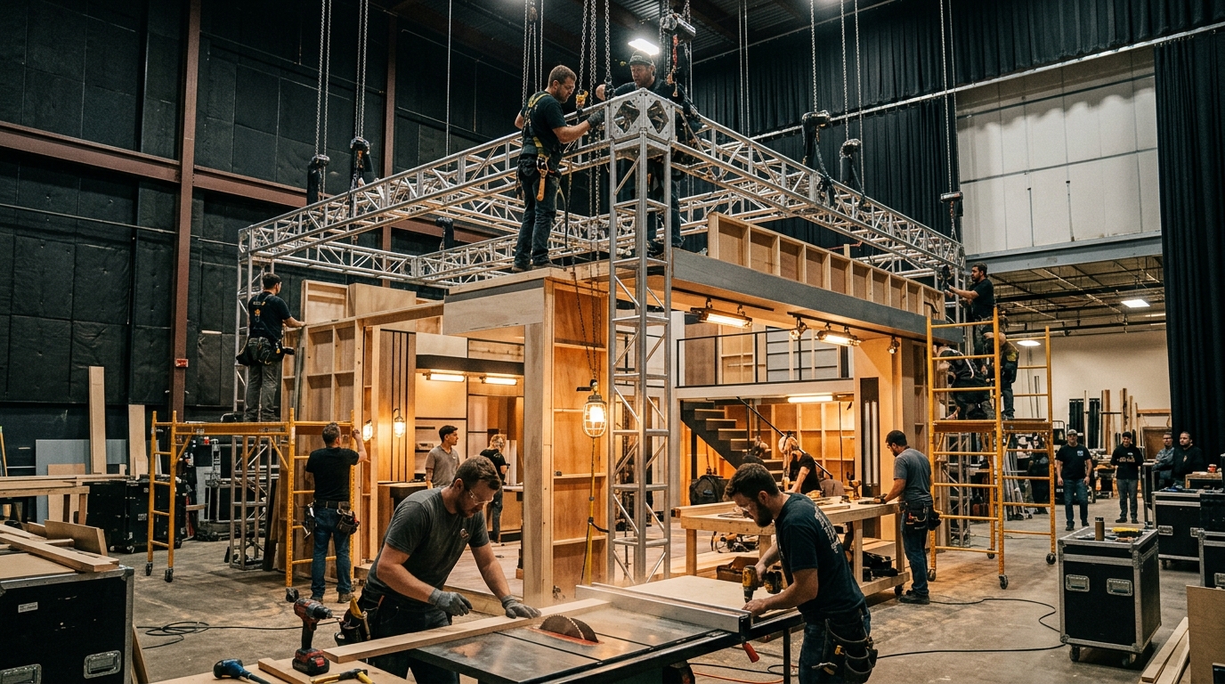 Soundstage and set construction
